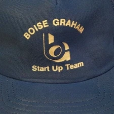  Vintage 80s Boise Graham Mesh  Snapback Trucker Hat USA. Employee 