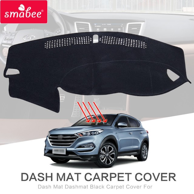 For hyundai Tucson 20152018 Dash Mat Dashmat Black Carpet Car