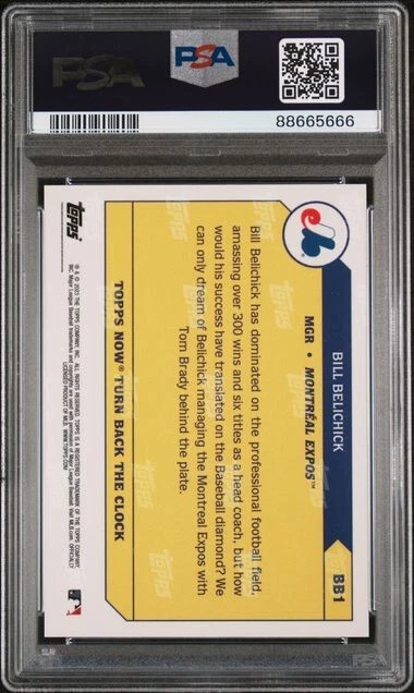 2023 Topps Now X Belichick Turn Back The Clock #BB1 Bill Belichick PSA 10 - Image 2 of 2
