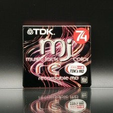 TDK MD MJ 74 Red Blank Recordable Minidisc, Made in Japan