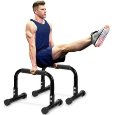 TABEKE Push Up Bar, 12 Inch High Non-Slip Parallettes Bars & Dip Bars With Foam