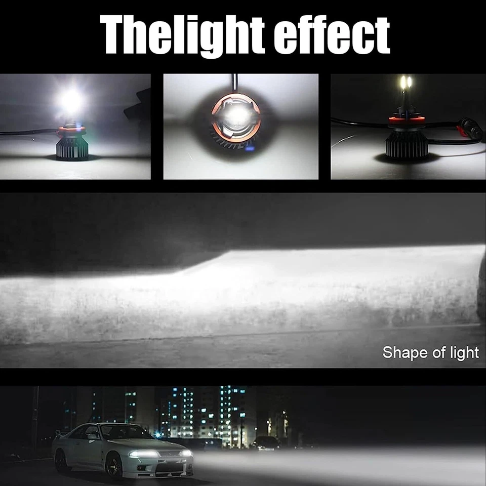 9005 9006 Kit Faros LED Combo Bombillas Alto Bajo Haz Super Blanco Brillante 6500K Foto 3 de 4