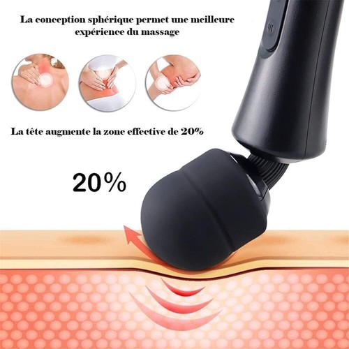 Vibromasseur Baguette Massage Corporel Stimulateur Clito Silicone Rechargeable - Photo 16/21