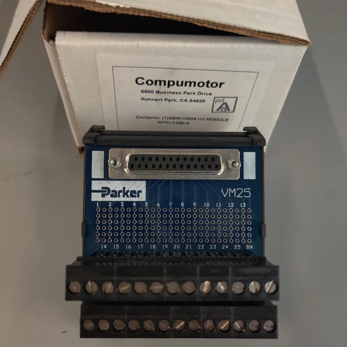 NEW PARKER COMPUMOTOR VM25 I/O MODULE (MISSING CABLE) MODULE ONLY