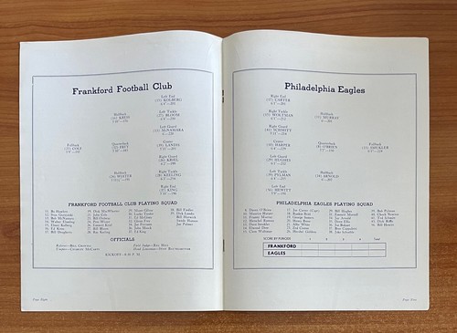 1939 NFL FRANKFORD FOOTBALL CLUB @ PHILADELPHIA EAGLES FOOTBALL PROGRAM - SEPT 2 - Picture 2 of 3