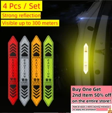 Set of 4 - Car Door Safety Reflective Warning Stickers – Universal Auto Decals