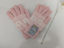 WOMENS SNOWFLAKE KNIT WINTER GLOVES NWT