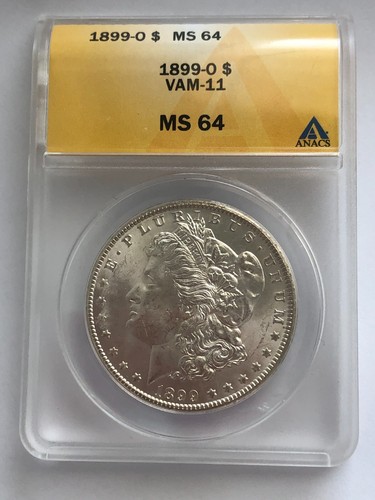 1899-O ANACS MS64 VAM 11 fustelle inverse vedi foto per dettagli - Foto 4 di 6