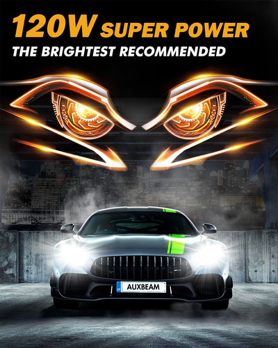 AUXBEAM H1+H11+881 CANBUS LED Headlight Bulbs High Low & Fog Light Combo 6500K - Picture 4 of 12
