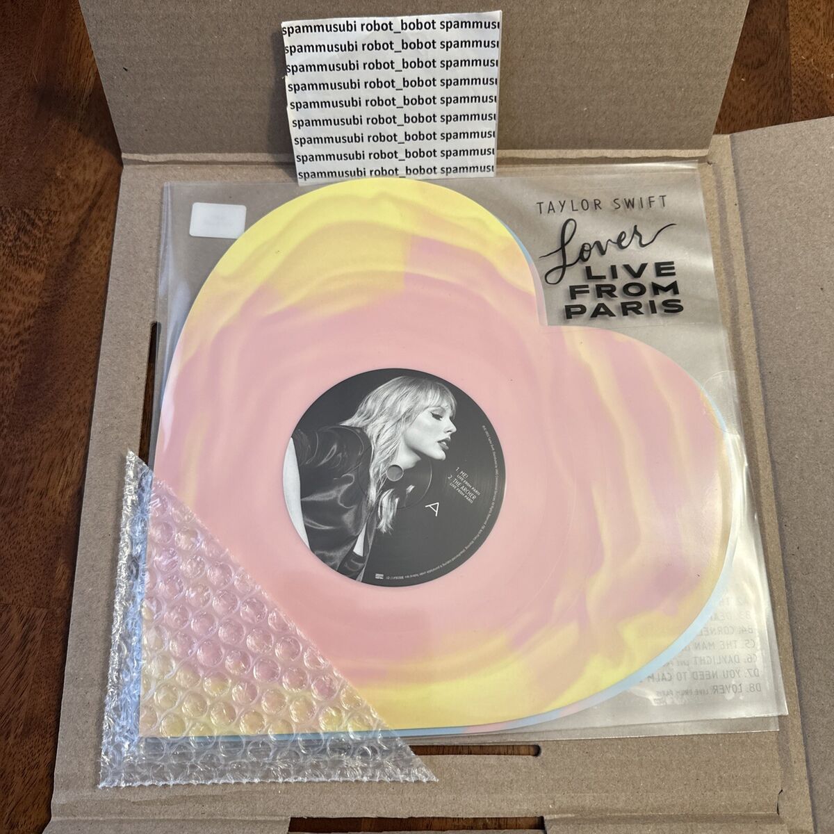 Taylor Swift Lover (Live From Paris) Heart Shaped Vinyl 2025 Taylor Swift Lover (Live From Paris) Heart Shaped Vinyl 2025