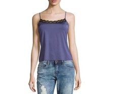 Hanro of Switzerland Infinity Satin Blue Camisole Top Women's XS NWT 90