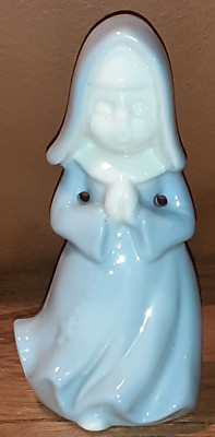 VINTAGE JAPANISCHE INARCO BETENDE NONNE GLASIERTE PORZELLANFIGUR FIGUR