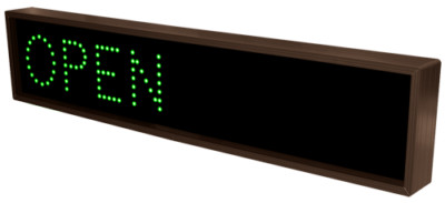 ISIGN 6083 BANK SIGN (TCL734GR-100/120 VAC) OPEN | CLOSED (120V) LED