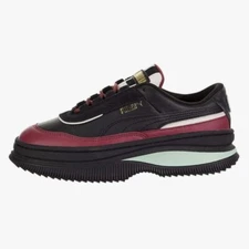 PUMA Sneakers Sz 7 Women's Deva Chic Platform Black Maroon Streetwear punk sport