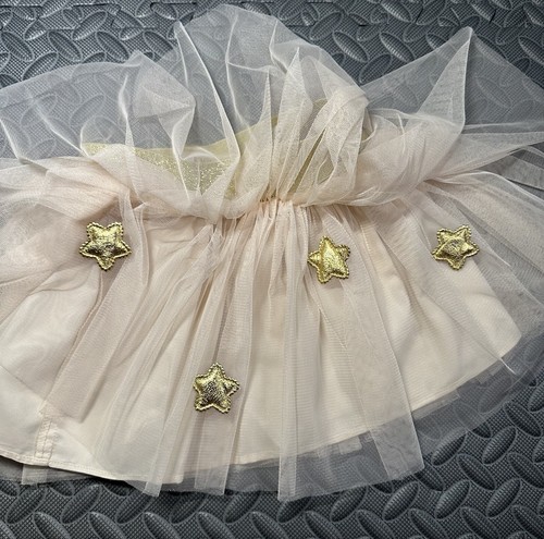 Pippa & Julie Baby girl mesh lined Tutu style skirt with gold stars 12 months - Picture 5 of 9