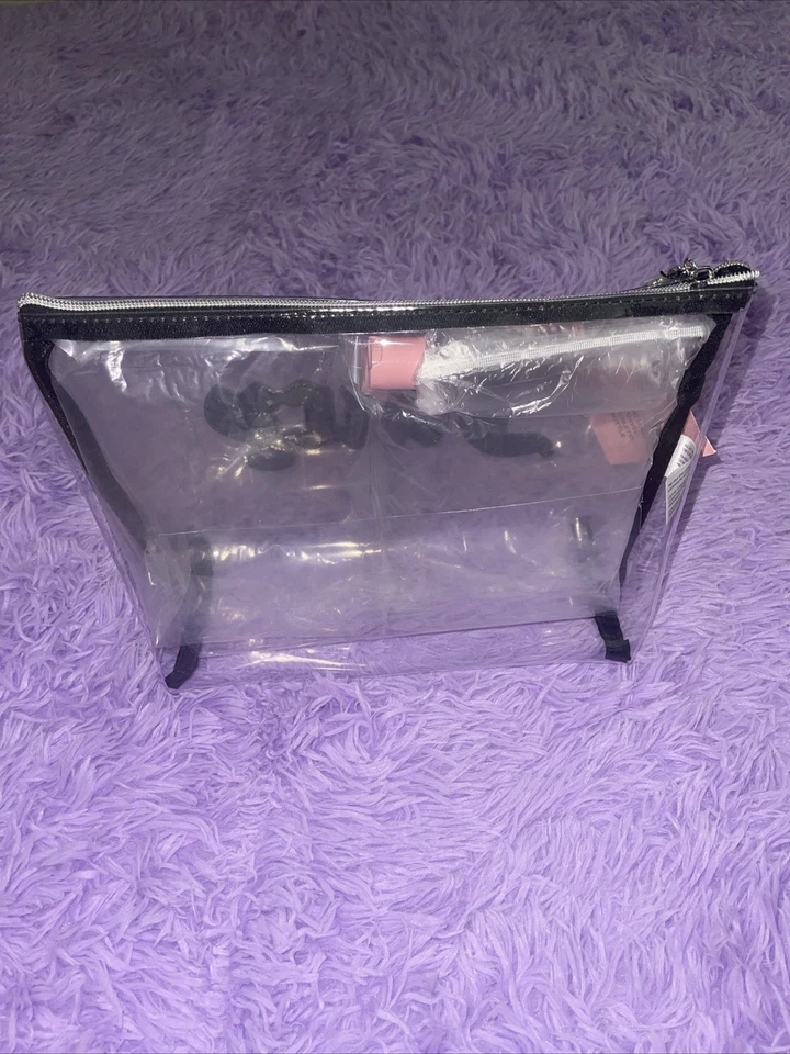 Новый с Ярлыками Juicy Couture прозрачный черный со стразами косметики сумка и путешествий бутылка - Изображение 3 из 4