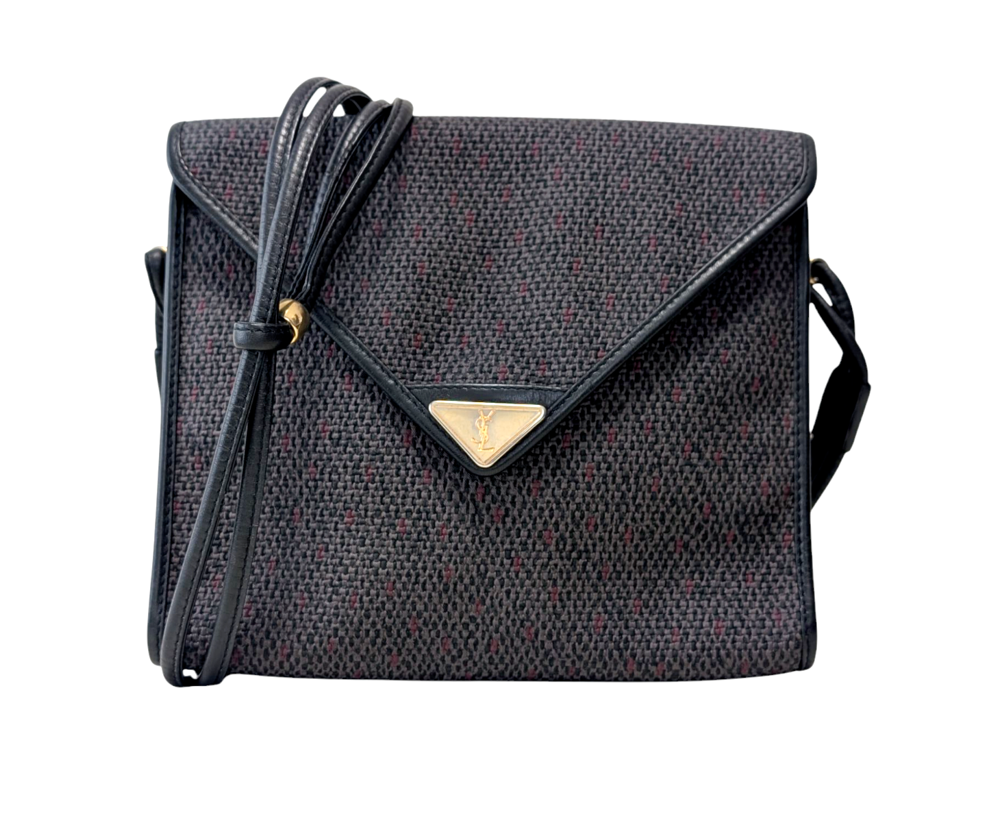 Borsa a tracolla Yves Saint Laurent PVC grigio borsa vintage YSL autentica