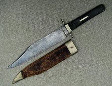 RARE DEATH TO TRAITORS ETCHED BOWIE~ORIGINAL SHEATH~W & H WHITEHEAD BROS 1862-63