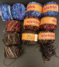 LOT 6 plus ALEKRA Dazzle type Yarn Ladder Railroad Ribbon