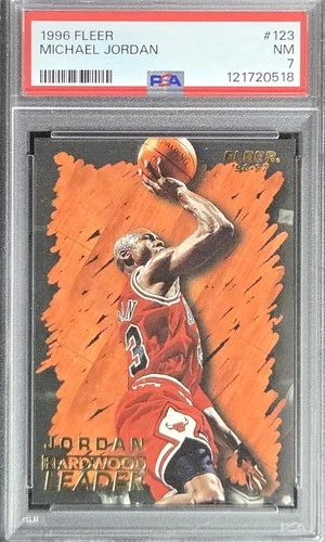 1996-97 Fleer Michael Jordan #123 Bulls PSA 7
