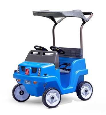 Step2 Side by Side Push Around SUV Toy for Two Kids with Canopy and Storage