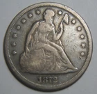 1872 Liberty Seated Silver Dollar - $1 - See Pics - No Reserve!