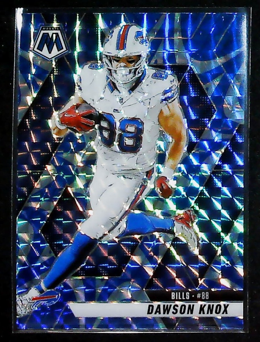 2025 Panini Mosaic Dawson Knox Mosaic Reactive Blue #70 Buffalo