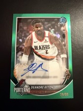 DEANDRE AYTON - 2025-26 Bowman Basketball GREEN REFRACTOR /99 Auto Autograph SP