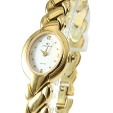 Junghans Damenarmbanduhr Vintage Quarz goldfarben  24×18 mm 19 cm Band