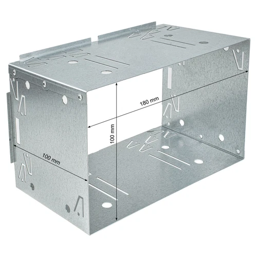 2DIN DOPPEL ISO DIN Metall Rahmen Einbauschacht Radioblende Einbaurahmen Radio - Bild 4 von 5