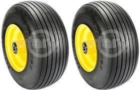 2PK Caster Wheel Assembly Fits John Deere TCA19309 13x6.50x6 ZTRAK QUIK-TRAK