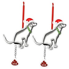 Funny Dog Christmas Ornament 2025 - Humorous Christmas Tree Decoration, Dog