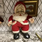 RUSHTON CO Rubber Face SANTA CLAUS Doll COCA COLA 1950s Vintage Black Boots 15"