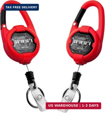 Retractable Keychain, Heavy Duty Carabiner Badge Holder, Tactical ID Badge Reel