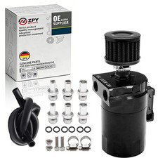 Universal Aluminum Oil Catch Can Kit Reservoir Baffled Tank With Breather Filter Universal Aluminum Oil Catch Can Kit Reservoir Baffled Tank With Breather Filter