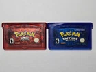 Nintendo Gameboy Advance Pokémon Sapphire & Pokémon Ruby Versions Authentic