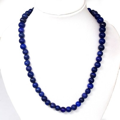 Single Strand Lapis Lazuli 314.00 Cts Beaded Womens Exclusive Necklace RK 28AZ27