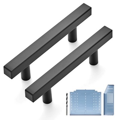 30 PCS 3 Inch Matte Black Cabinet Handles 5 Inch Overall Kitchen Pulls Bars