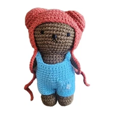 Just Dutch Boris Handmade Toy Crocheted Doll with Hat and Van Go Blossom Outfit 