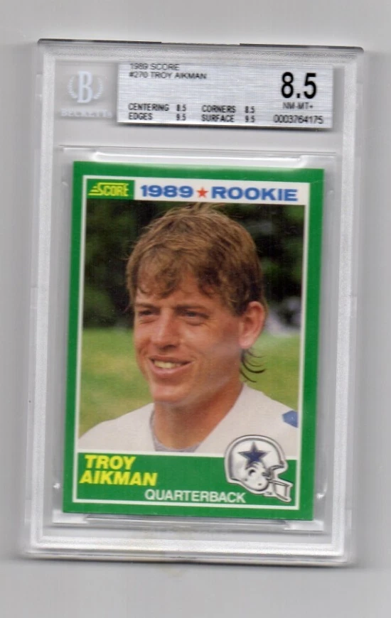 Troy Aikman Football SCORE Rookie Sports Trading Card Singles for