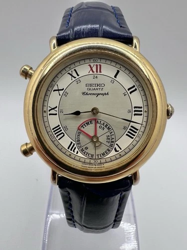 Rare Seiko Chronograph 8M25 - 6009 Roman Index Men's Watch Vintage