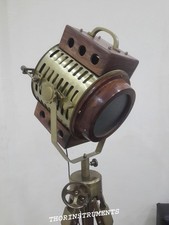 Nautical Spotlight Tripod Floor Lamp Searchlight Vintage Home Decor Rustic