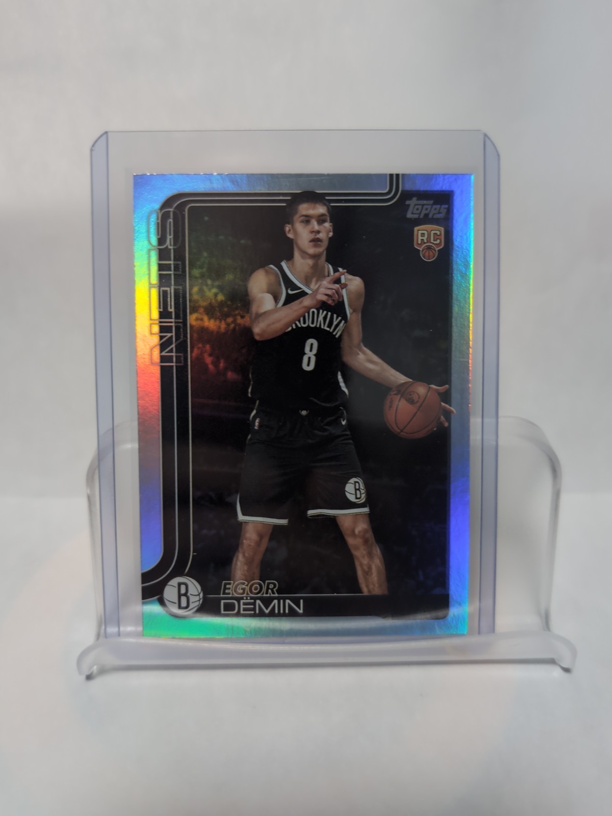 2025-26 Topps #208 Egor Demin RC - Rainbow Foil Parallel - NBA - Brooklyn Nets