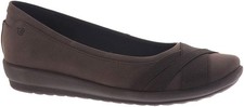 Easy Spirit Women's Acasia3 Slip-On Flat Shoes Dark Brown Size 7.5