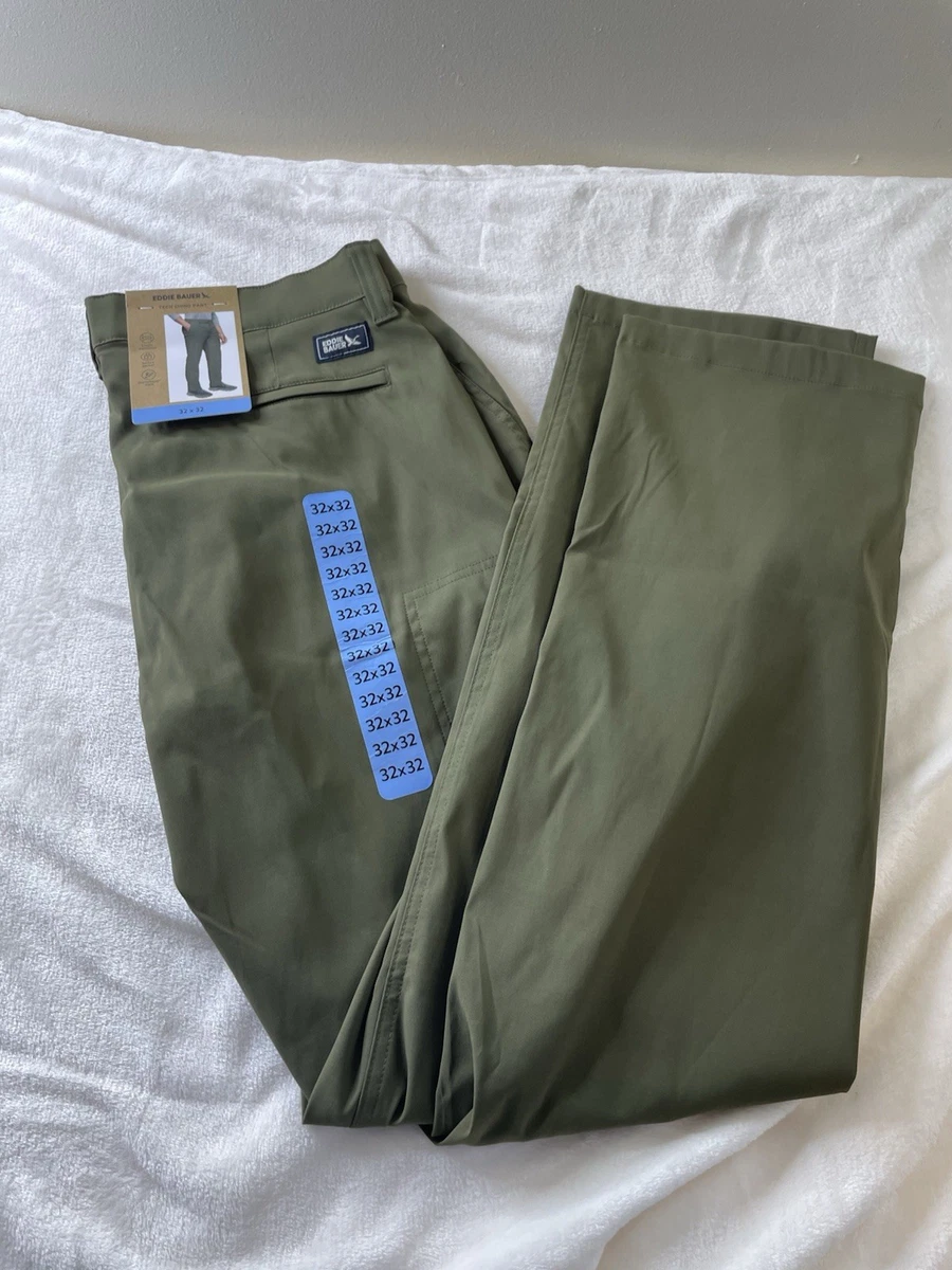 Pantalon Chino Vintage Eddie Bauer Années 90 - Taille 32x30, Tissu Chamois Délavé Moleskine