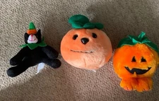 Halloween pumpkins plush toys - 3 items