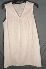 Vintage Komar Nightgown Large Sleeveless Floral Pink Lace Granny Cottage