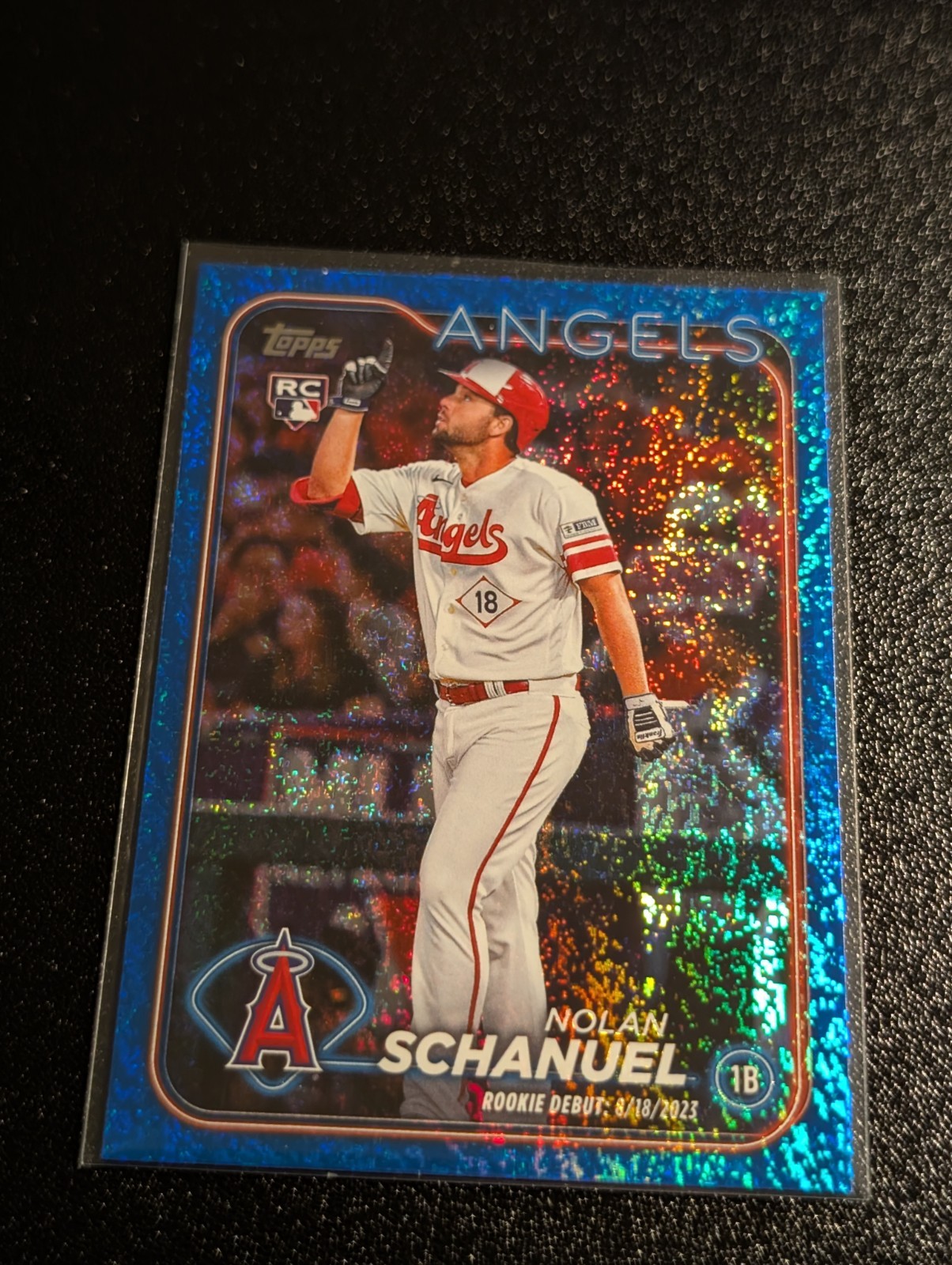 2024 Topps Update Rookie Debut Blue Foil 237/999 Nolan Schanuel RC LA Angels