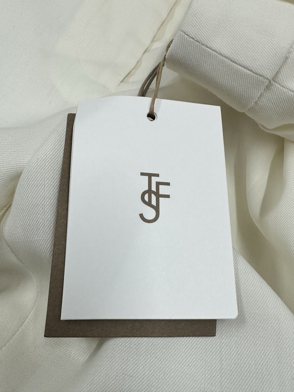 The Frankie Shop Size Medium Daytona Pleated Wool Trousers OffWhite Wide Leg thumbnail 7