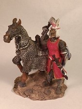 Resin Knight With Horse Figurine Medieval